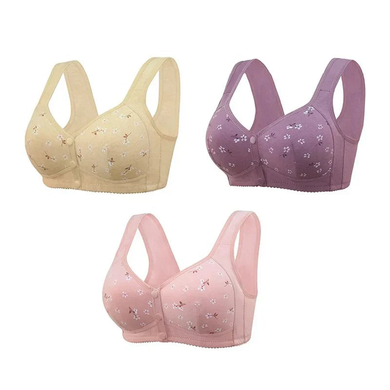 New Anti Sagging Front Open Cooling Cotton Bra