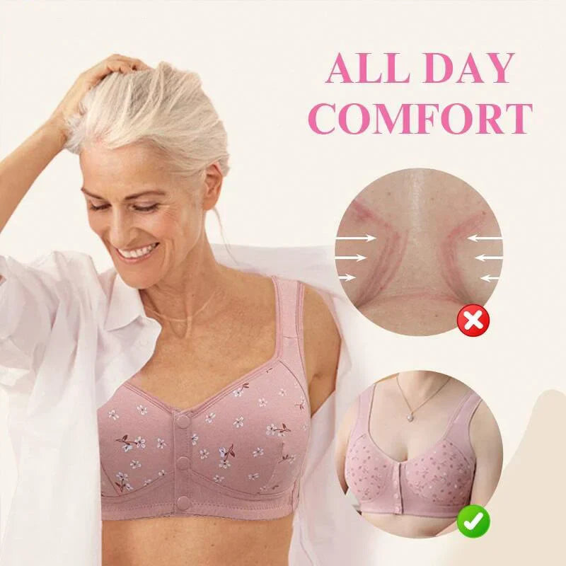 New Anti Sagging Front Open Cooling Cotton Bra